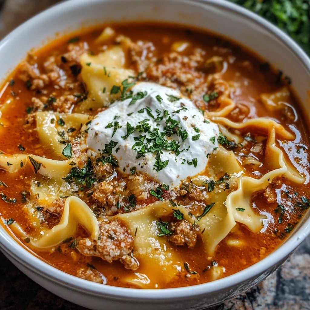 Easy One-Pot Lasagna Soup