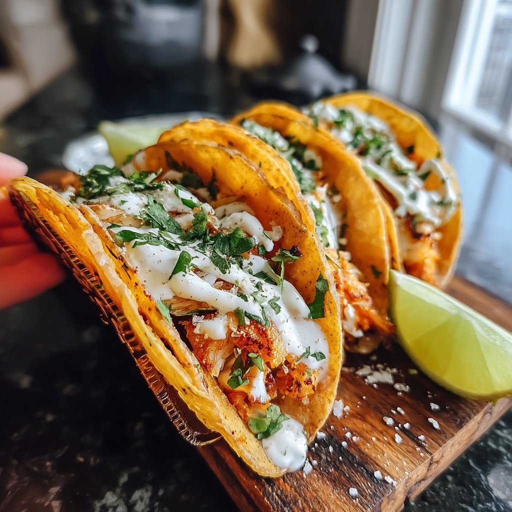 Fish Tacos with Lime Crema