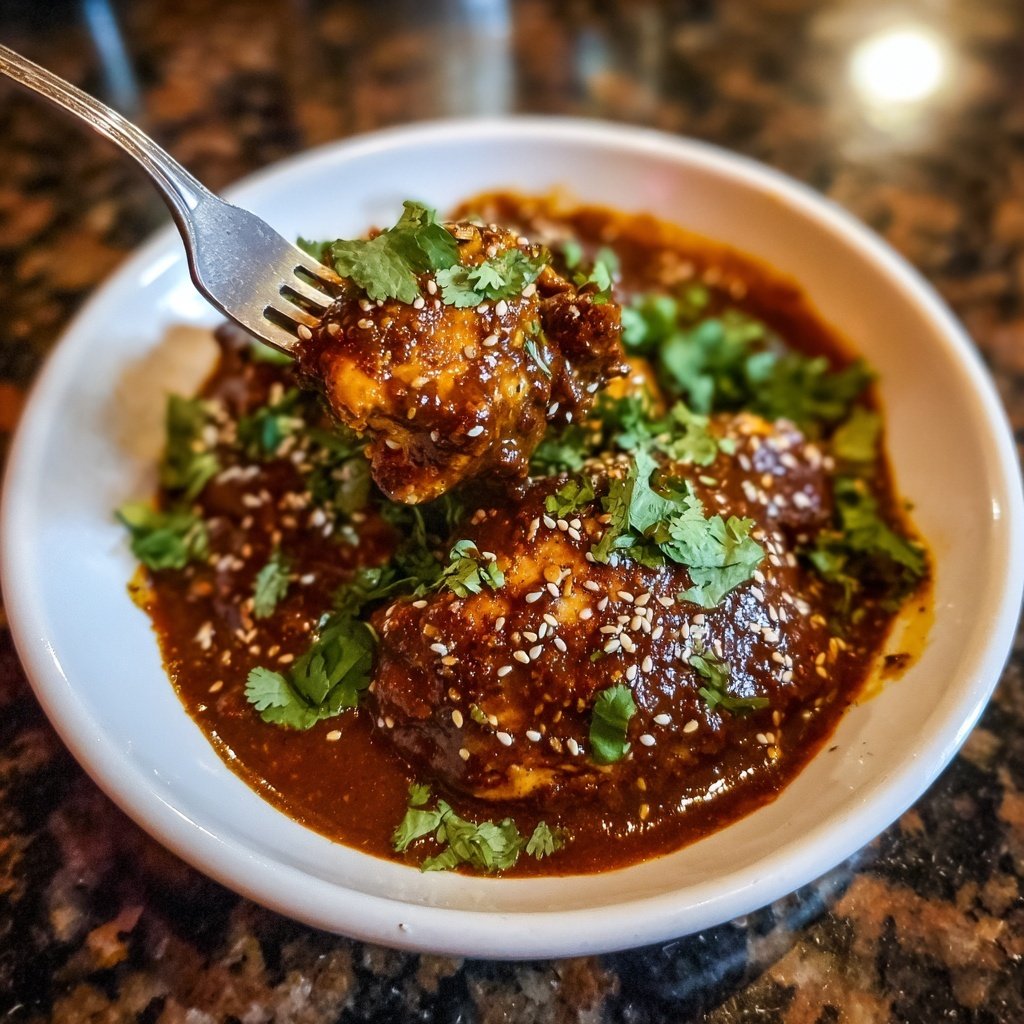 Mole Poblano Chicken Plate