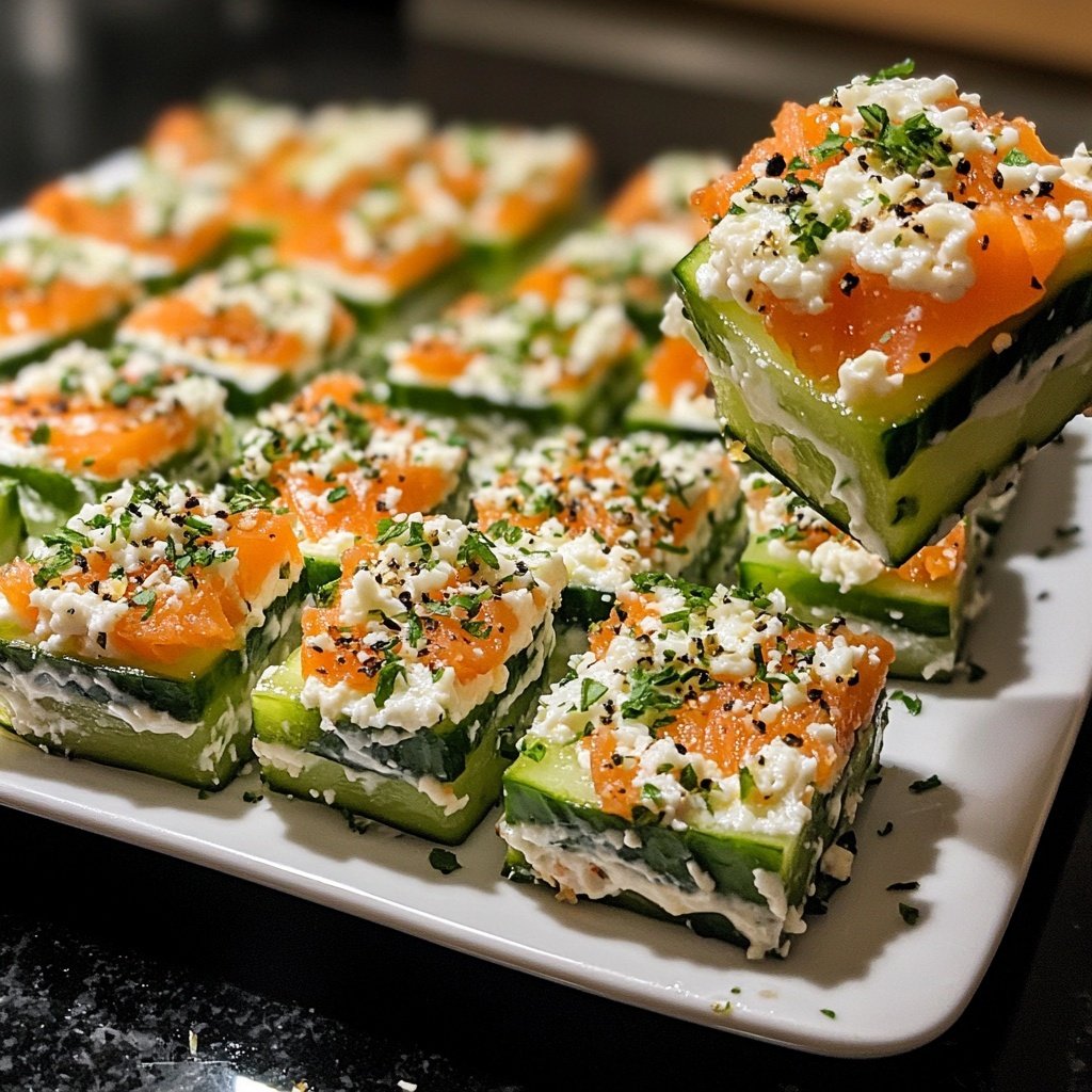 Everything Cucumber Smoked Salmon Bites