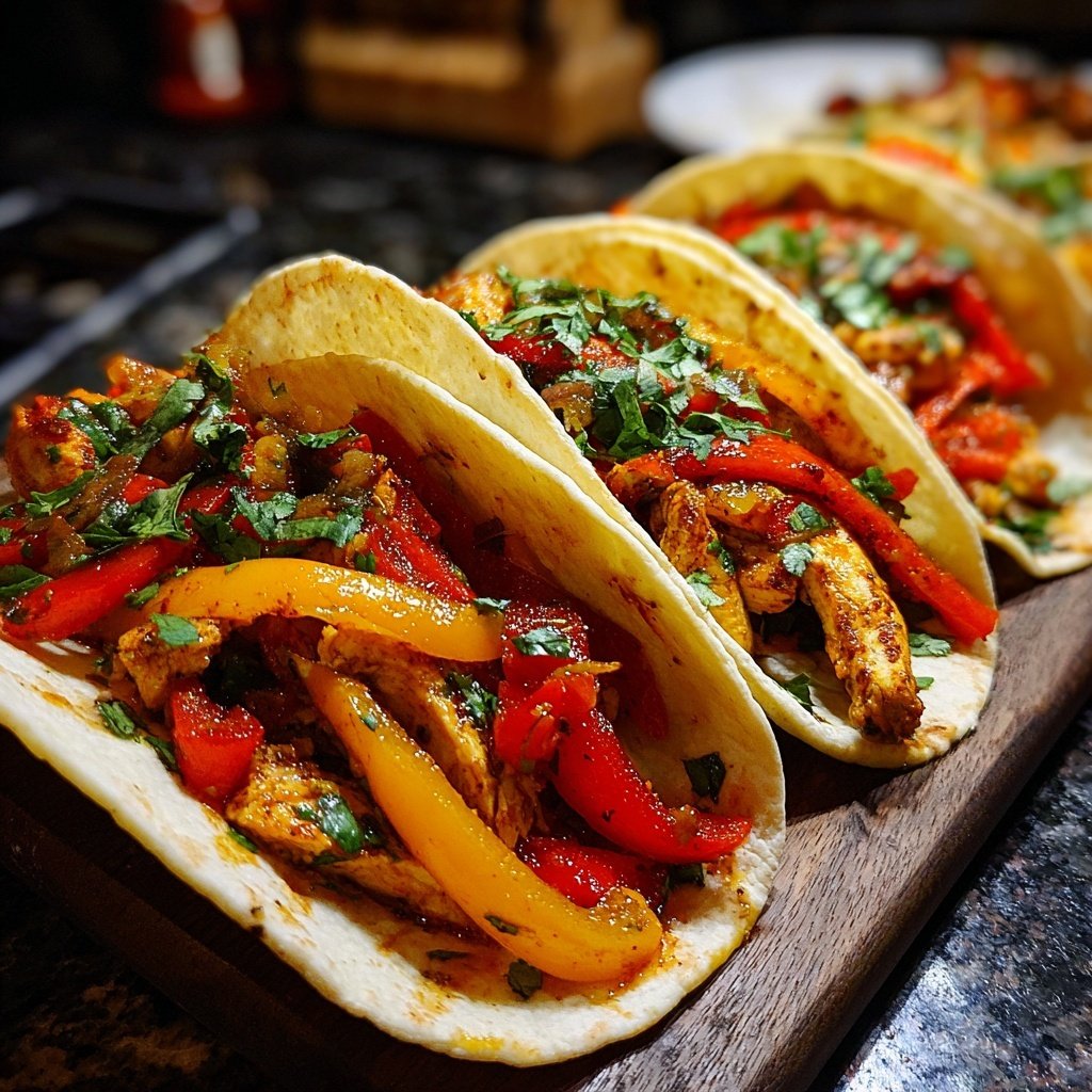 Chicken Fajitas with Peppers