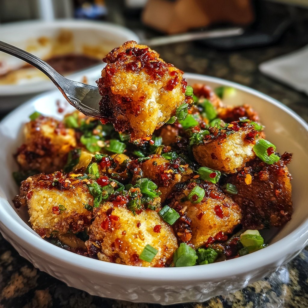 Crispy Tofu Bowls with Chili Sauce