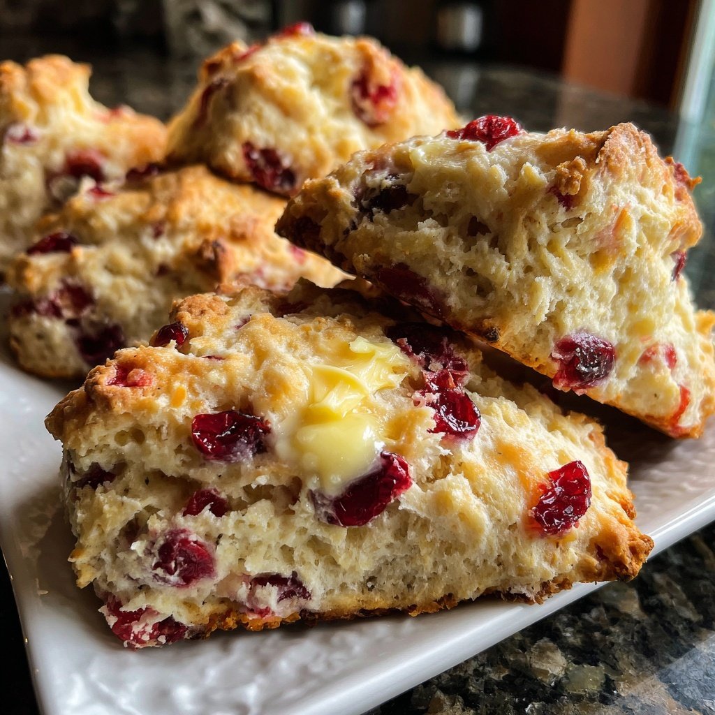 Cranberry Orange Scones with Orange Butter