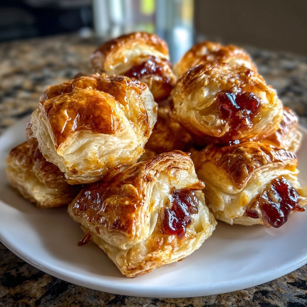 Puff Pastry Brie Bites with Cranberry