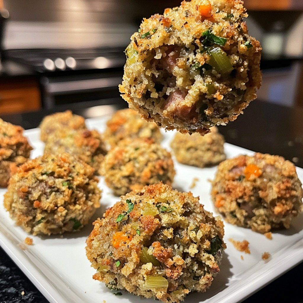 Spicy Stuffing Sausage Balls