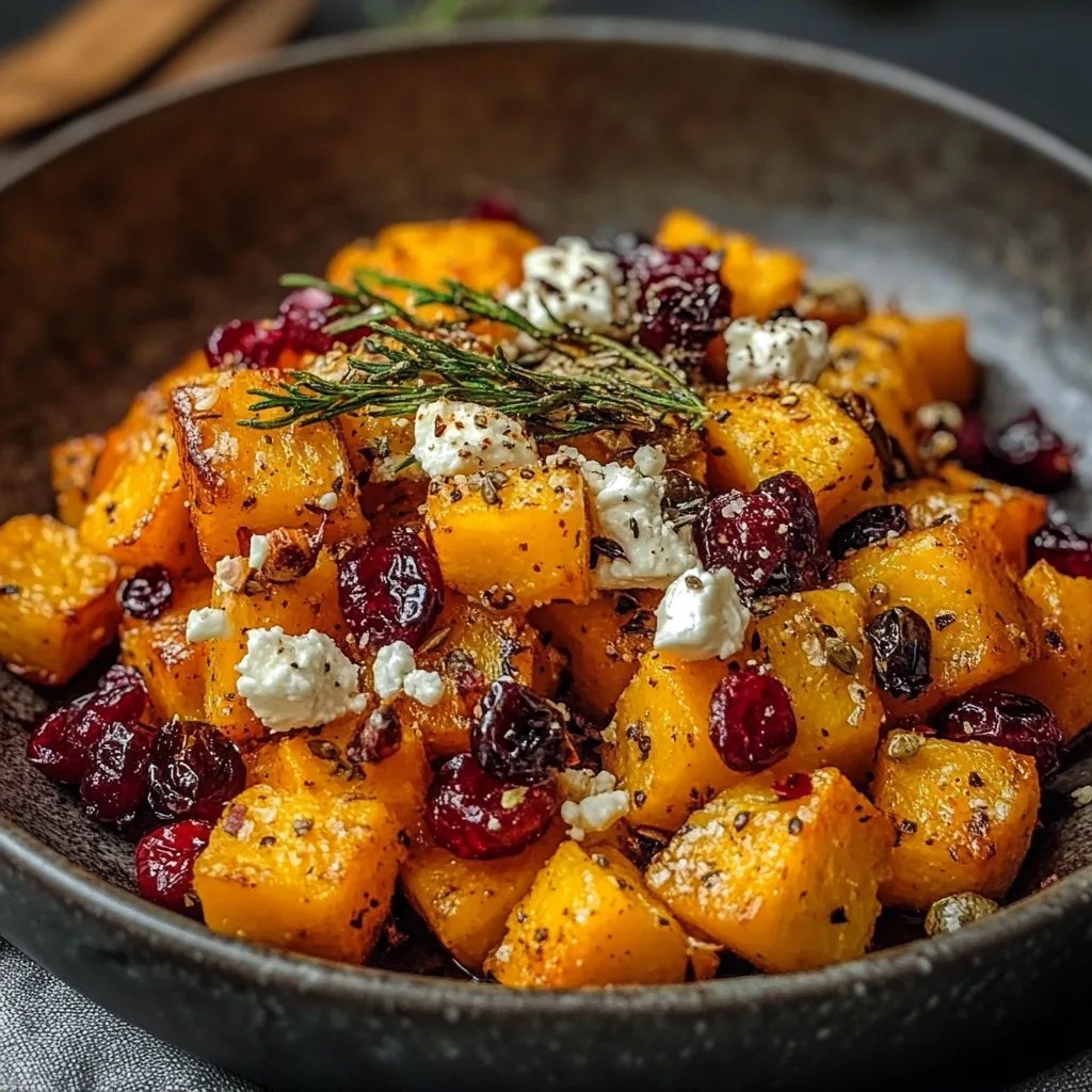 Honey-Roasted Butternut w/ Cranberries, Feta & Pumpkin Seeds