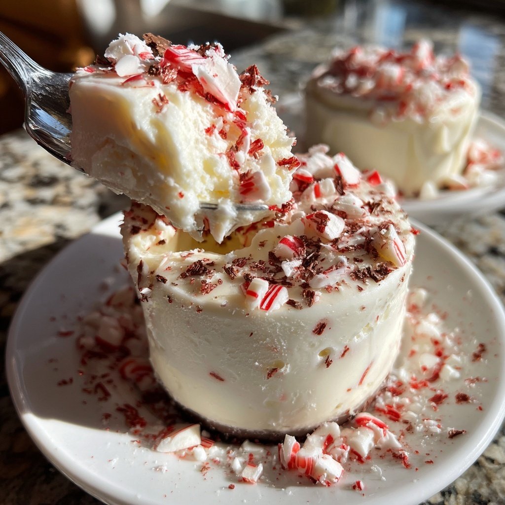 Peppermint White Chocolate Mousse Cups