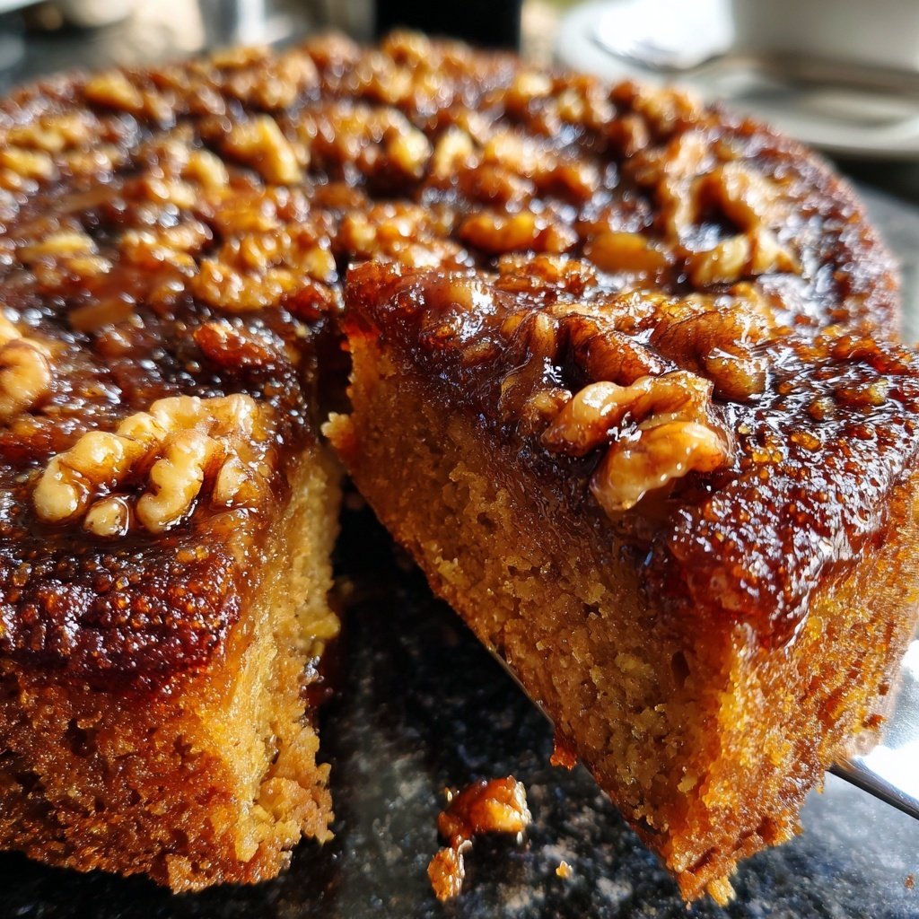 Capricorn Fig Walnut Upside Down Cake
