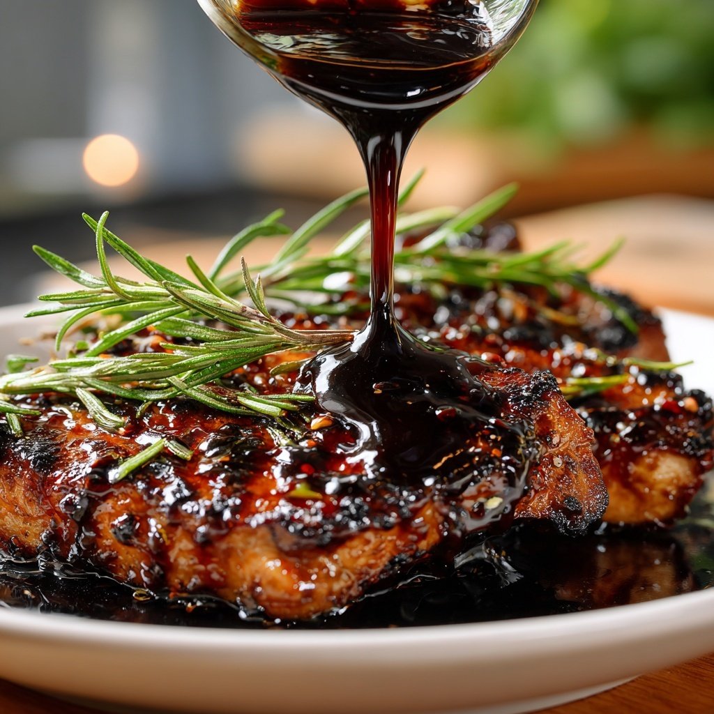 Garlic Balsamic Glaze for Steak and Chicken​
