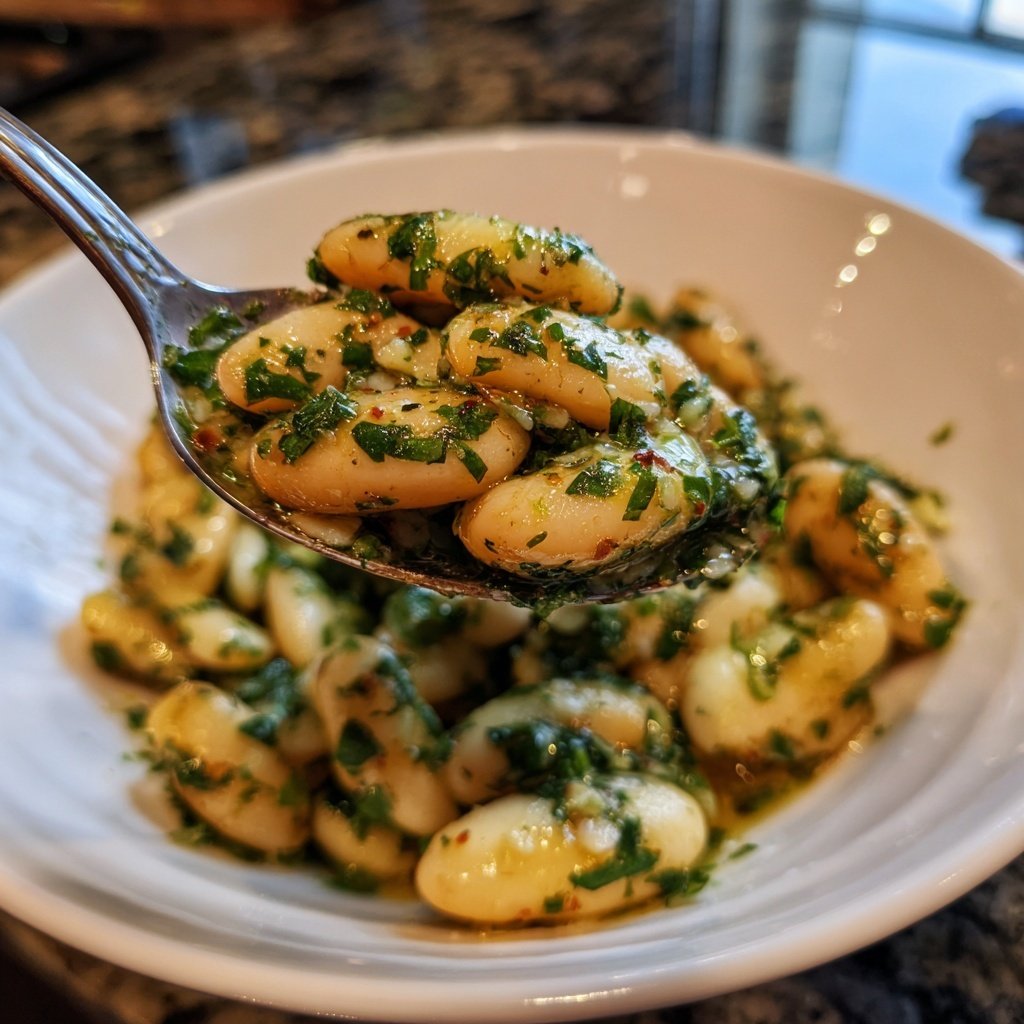 Butter Beans with Garlic Lemon Herbs