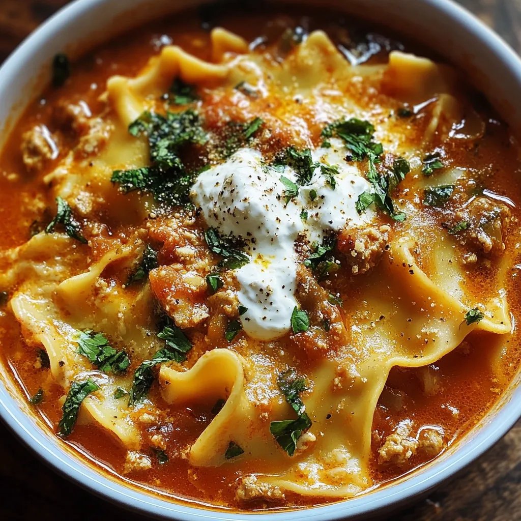 Best Ever One-Pot Lasagna Soup