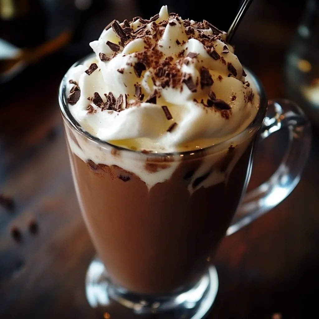 Thick Hot Chocolate with London Fog Whipped Cream