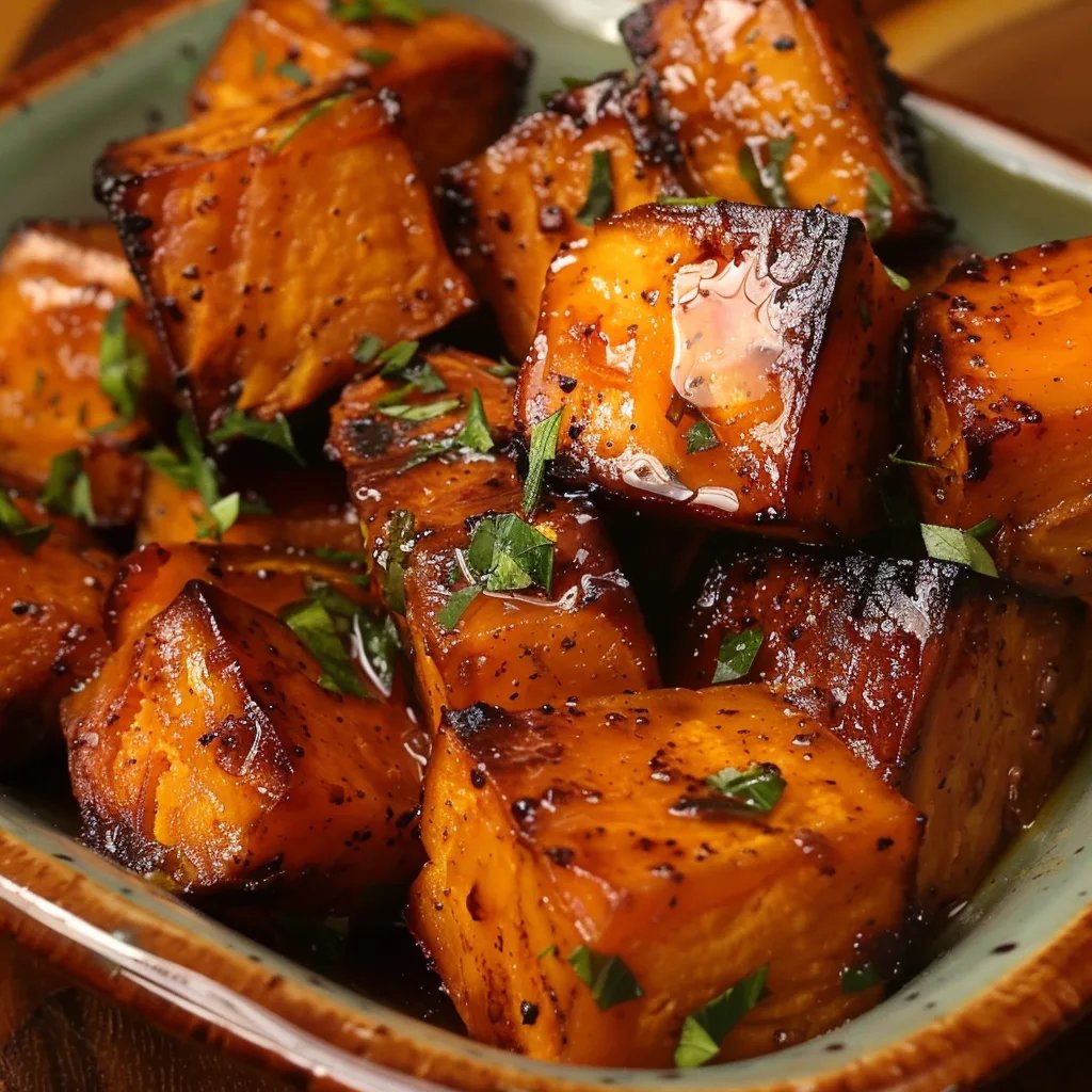 Roasted Sweet Potatoes w/ Cinnamon & Honey